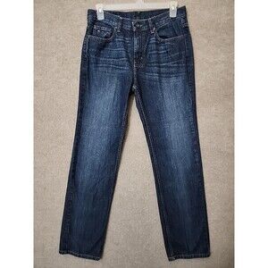 Tommy Hilfiger Tommy Jeans Mens 32x34 Blue Dark Wash Straight Leg Classic Fit